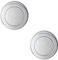 2 Pack - Screwless Round Blank Escutcheon Cover - Polished Chrome 50mm Door Key Plate