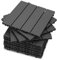 YOEVU - Set de 11 Baldosas de Exterior de Madera Composite WPC, 1m², Baldosas de Terraza, Patio y Jardín, Antideslizantes, Resistentes al Agua, 30x30cm, Gris