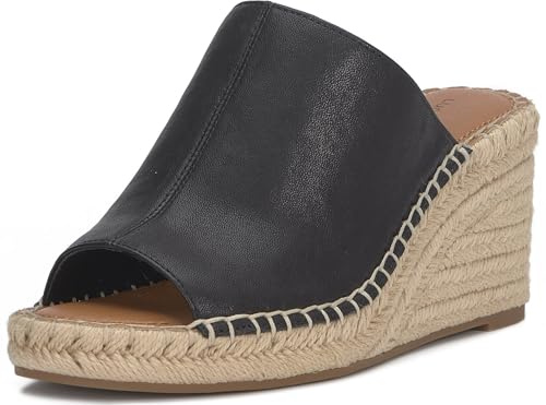 Lucky Brand Cabriah Espadrille Wedge Sandal, Black, 9