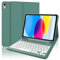 Clavier iPad A16 11 ème Generation 2025/10 ème Generation 10.9 2022, AZERTY Français Clavier Bluetooth Détachable avec Fente pour Stylo pour iPad 10eme/11eme Génération 2022/2025, Vert foncé