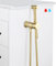 KWOCI Handhaltbares Edelstahl-Bidet mit goldener Oberfläche, Kalt-Warmwasserfunktion und G1/2 Inch & G3/8 Inch Toilettenventil, an der Seite des Badezimmerschranks montiert