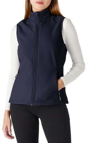 Outdoor Ventures Softshell Weste Damen Wasserdichte Ärmellose Jacke Outdoor | Winddicht Fleece Gefütterte Weste, leichte Ladies laufweste, Arbeitsweste, 4 Taschen, Stehkragen, zum Wandern, Radfahren