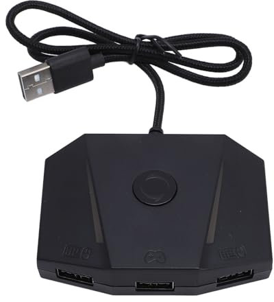 Convertidor de Teclado y Mouse, Aplicación de Convertidor de Mouse y Teclado de la Consola de Juegos, Adaptador de Teclados de Juegos de Control con Luz RGB para X/S para