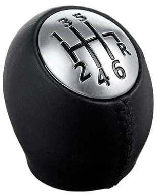 RYUNMP Pomo de Palanca de Cambios de Cuero ABS, Palanca de Cambios, Palanca de Cambios, Balonmano para Renault Megane Scenic Laguna Espace 5 6 velocidades