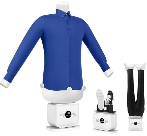 Automatic Shirt Ironing Machine for Clothes | Inflatable, Shirt & Trouser Attachments, Hands-Free Hot Air, Clothes Dryer and Wrinkle Reducer