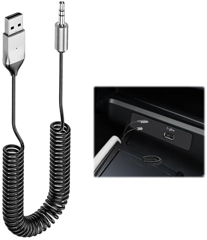 Othrion USB Receiver for Bluetooth Aux Adapter,Aux to Bluetooth 5.3 Adapter,3.5mm Aux Bluetooth Adap ter,for Car Stereo and Home Audio Handsfree Calling,USB-A Transmitter to 3.5mm Jack