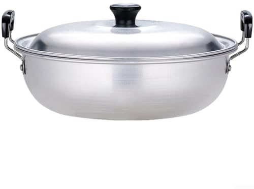 Ramen Suppentopf aus Aluminium für effizientes Kochen von Nudeln, Suppe und Brei zu Hause, Wohnheim für Picknick, Camping oder Grill-Setup (24 cm)