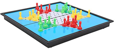 RiToEasysports Magnetisches Chinesisches Dame-Spiel, Halma Reiseset mit Faltbarer Aufbewahrung für Familienspiele
