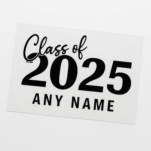 Personalised Class of Leavers Iron-On Transfer | Custom School Leavers Name and Year Vinyl for T-Shirts & Hoodies