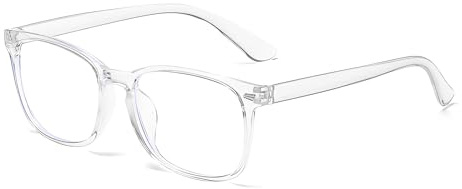 HoxzoDa Blaulichtfilter Brille Damen Herren, Bildschirmbrille mit Blaulichtfilter ohne Stärke, Durchsichtige Brille für PC, Gaming, Blaufilter Brille, Leichte PC-Fassung