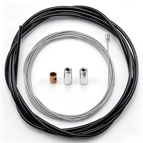 Kontazmi Câble Gaz Accélérateur universel, 2,50 m, Ø1,2mm avec gaine et raccord à vis, pour scooters à carburateur 50 cc, cyclomoteurs, cyclomoteurs à vitesses, motos