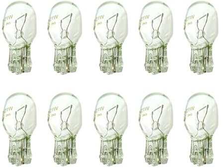CARALL 10 Pezzi Lampadine Alogene T20 W21W 7440 12V 21W, Ricambi Lampade 12V Per Auto e Moto
