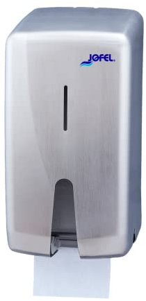 Jofel AF55000 Futura Distributeur papier toilette Dérouleur double en inox satiné pour la maison 2 rouleaux