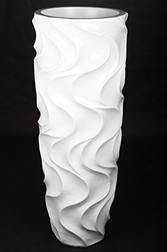 point home Blumentopf, Pflanzkübel aus Fiberglas, weiß, 121cm - für Innen