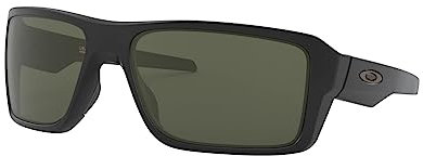 Oakley Double Edge Sunglasses Matte Black with Dark Grey Lens 66mm, Matte Black, One size
