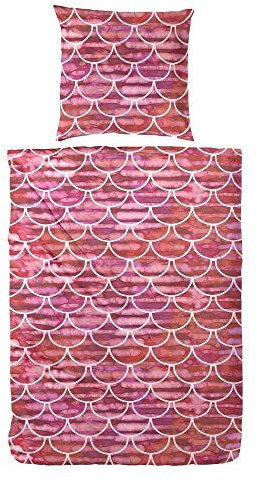 Primera Renfore Bettwäsche Waben rot-pink 155x220 cm 2-tlg. 123060-24