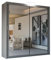 SLIDING WARDROBE 4U Mirror Sliding 2 or 3 Door Wardrobe with LED Light 90cm/120cm/150cm/180cm/203cm/250cm White-Black-Grey-Walnut-Wenge-Oak (Grey, 120cm)