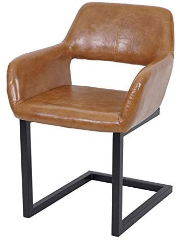 Mendler Esszimmerstuhl HWC-A50 II, Freischwinger Stuhl Küchenstuhl, Retro 50er Jahre Design - Kunstleder, Wildlederimitat