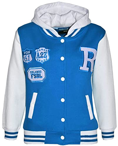 A2Z 4 Kids B.B Hooded Jacket R Fashion NYC/FOX Varsity - B.B Turquoise 3-4