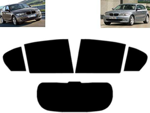 Passgenaue Tönungsfolie für 1er E87 5-Türen 2004-2011 Heck/Seitenscheiben (50% Hellschwarz)