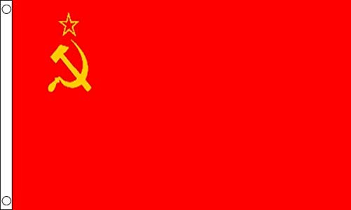 FlagSuperstore - Bandera de la URSS (100% poliéster, con Ojales, 1,5 x 0,9 m)