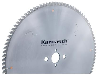 Hauptversand24 HM-Blatt, HM-bestücktes Kreissägeblatt,Sägeblatt, Alu Negativ, GFK, Messing 550 x 4,4 x 30mm 132TFN