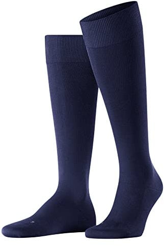 FALKE Herren Kniestrümpfe Energizing Cotton M Kh Baumwolle mit Kompression 1 Paar, Blau Deep Blue 6418, 45-46