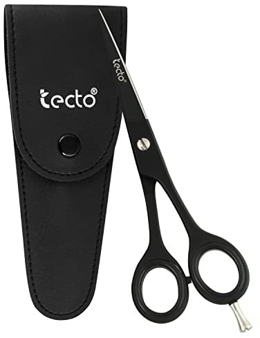 6 Tecto Extra scharfe Premium Friseurschere inkl. Etui - Mit einseitiger Mikroverzahnung für den perfekten Schnitt für Damen und Herren