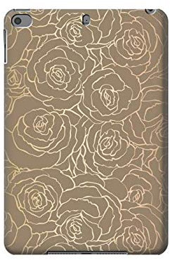 Innovedesire Gold Rose Pattern Tablet Case Cover Custodia per iPad Mini 4, iPad Mini 5, iPad Mini 5 (2019)