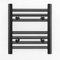 Myhomeware 350mm Wide Black Flat Straight Heated Bathroom Towel Rail Radiator For Central Heating Stylish Designer In Various Sizes UK (Alyssa 350 * 400mm Black)