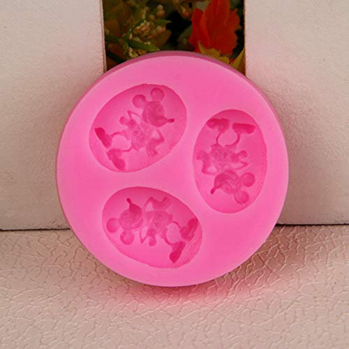 Kuchenform aus Silikon mit Mausform, 3 Maus-förmige Schokoladenformen, 3 DIY-Backformen mit Maus-Form, 1 Stück