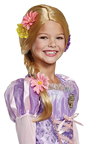 Disney Deluxe Offizielle Rapunzel Perücke Prinzessin Kostüm Zubehör, Kinder Perücke, Einheitsgröße
