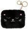 DRAEGER Paris | Porte-Monnaie Peluche Chat Noir | Porte-Feuille Tout Doux avec Porte-clés |Trousse Affaires personnelles | Idée Cadeau Fille Femme Enfant Adulte | Cadeau Mignon