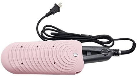 Heat Resistant Silicone Mat Pouch for Hair Styling Tools, Curling & Flat Irons Non-Slip Travel Cover, Small Portable Straightener Pad for Curler Wands Storage, Hot Waver (Pink)