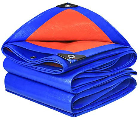 Telo Impermeabile per Esterno,Teloni Occhiellati,Telone per Coperture Antivento Antipioggia Antistrappo,in Vari Colori e Misure,per Barca,Auto,Piscina,140 g/m²,5x10m