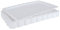 ASelected Lot de 12 plateaux de service pour aliments, 35,5 x 23 cm, plateaux de service en plastique blanc pour fêtes, gâteaux, fruits, sandwichs, desserts, collations