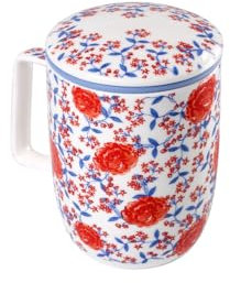 TEA SHOP - Mug Harmony Cottage Garden - Tasse en porcelaine Fine Bone China avec design exclusif de camelia japonica