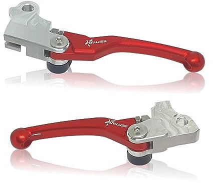 SEPTAR Paar Bremshebel, bruchsicher, verstellbar, Fantic 50 125 250 xmf xef 2009-2023 rot