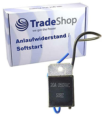 Trade-Shop Anlaufwiderstand/Sanftanlauf/Softstart 20A 230V mit 2 Kabeln für Winkelschleifer Gehrungssäge Kreissäge Kappsäge