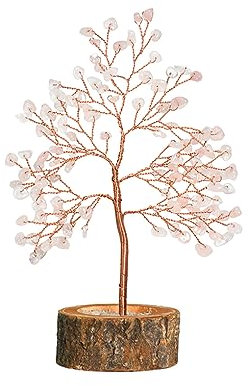lmoikesz Künstlicher Baum im Innenbereich – natürlicher Kristall Bonsai Kristallbaum für Heimdekoration, Stein, handgefertigt, breite Anwendung, Rosa Kristall