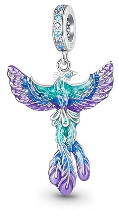 GNOCE Damen Charm Anhänger Phönix Anhänger 925 Sterling Silber Charm Fit Alle großen Marken von Armband/Halskette