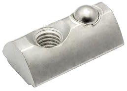 Edelstahl Nutenstein mit Federkugel und Steg M5 Nut 8 für Aluprofil 30-er - 10 Stück
