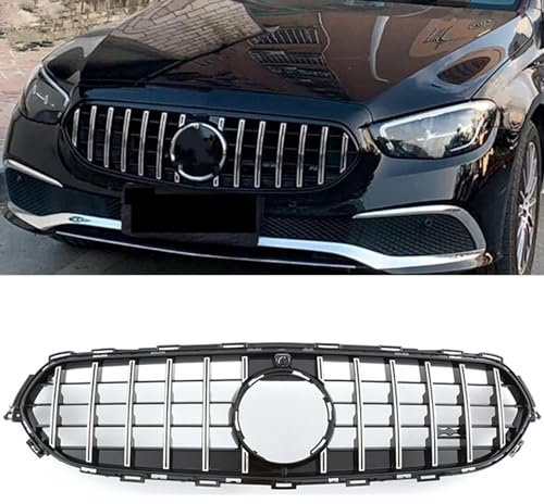 QCHIAN Kühlergrill für Mercedes Benz E Class W213 2021-2022, Auto Frontgrill Grill Kühlergrill, Frontstoßstange Radiator Grille, Racing Mittelnetz Grills, Front Ersatz Hauben Grill