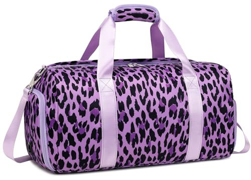 Sporttaschen Mädchen Trainingstasche Gymnastiktasche Damen Klassische Sporttasche,Mädchen Reisetaschen Weekender Schulsporttasche Kindertasche mit Wasserdichter Tasche