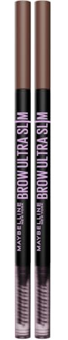 Maybelline Matita Sopracciglia Brow Ultra Slim, Per Sopracciglia Precise e definite, Medium Brown (04), (Confezione da 2)