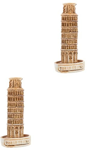 Sosoport 2St Schiefer Turm von Pisa Modell Miniaturen-Bauspielzeug Fälschung Easy putz aquaristik zubehör spielzeuge Dekoration Turmschmuck simulierter Turm Aquarium Ornamente Hausfisch