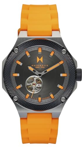 MVMT Raptor Herren-Automatikuhr, wasserdicht, 10 ATM / 100 m, 46,5 mm, Electric Orange, Raptor
