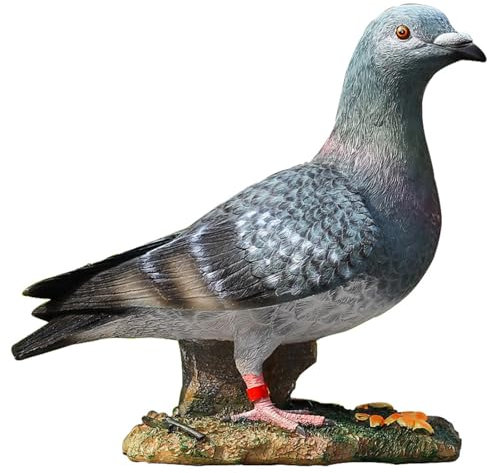 WXMYOZR Taube Garten Statue, 9 Zoll Harz im Freien Taube Statue Skulptur Ornament Yard Patio Lawn Decor,Grau,A