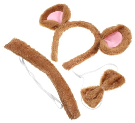 FOMIYES -tête Décoratif Minne Ears Ensemble Oreilles Et Queue de Souris pour Fête D'halloween Déguisement Jeu de Rôle Célébration D'anniversaire