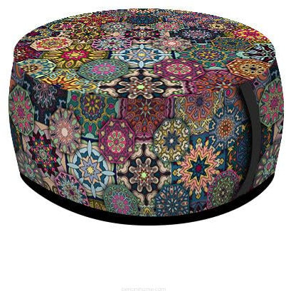 Bertoni Hocker Sitzhocker Pouf für Balkon & Garten Puff Codura Wetterfest 40 x 20 cm Garten Sitzsack Outdoor & Indoor Runder Sitzpouf mit abnehmbarem Bezug Waschbar Valencia